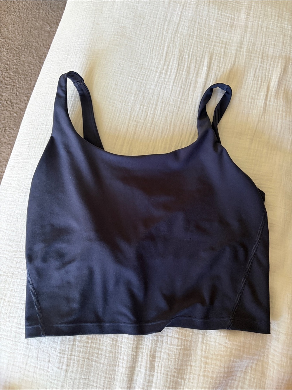 Navy Scoop Neck Crop Bralette Tank - Women